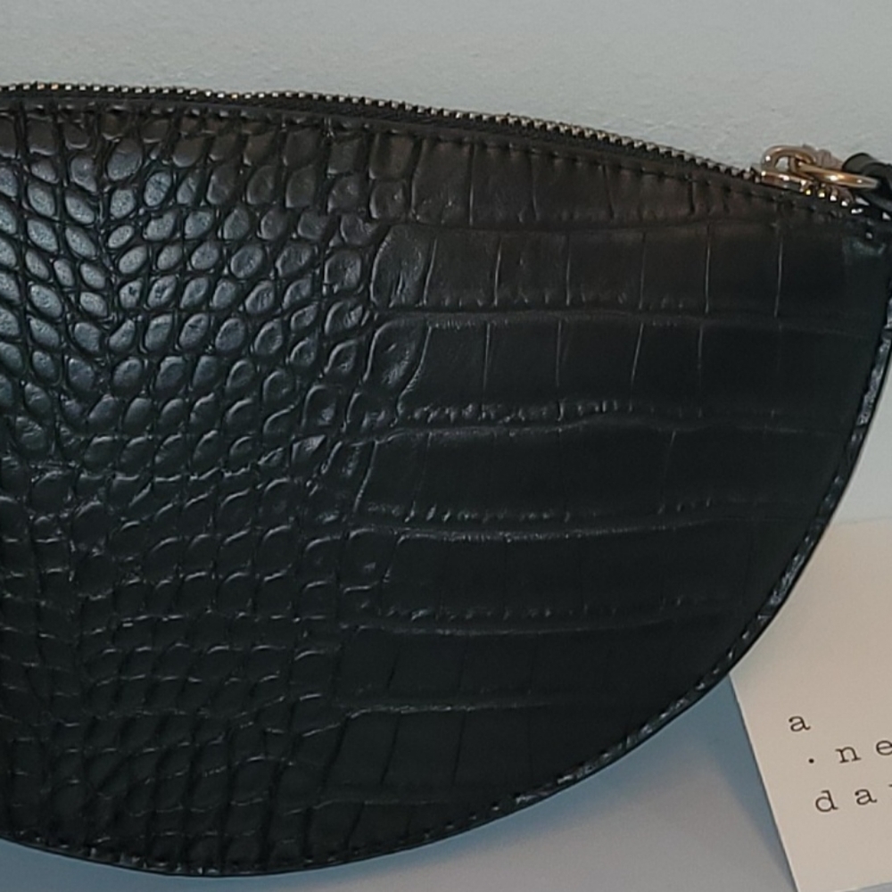 Half moon NWT black purse